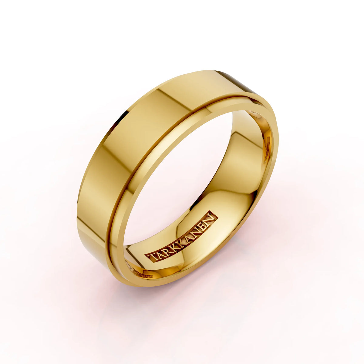 Keltakulta Edge miesten sormus