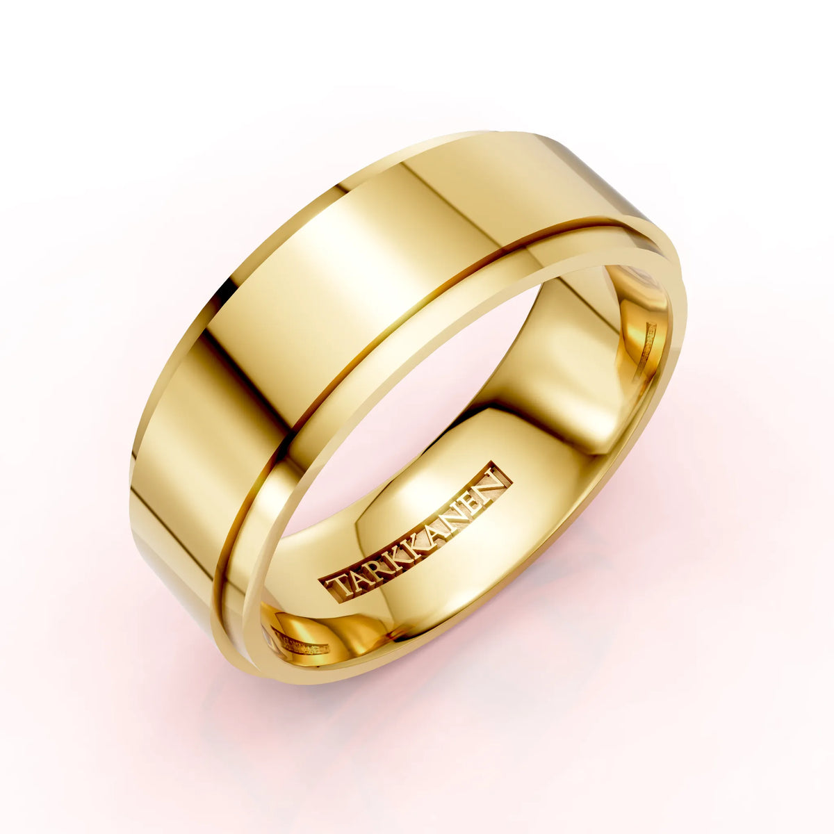 Keltakulta Edge miesten sormus