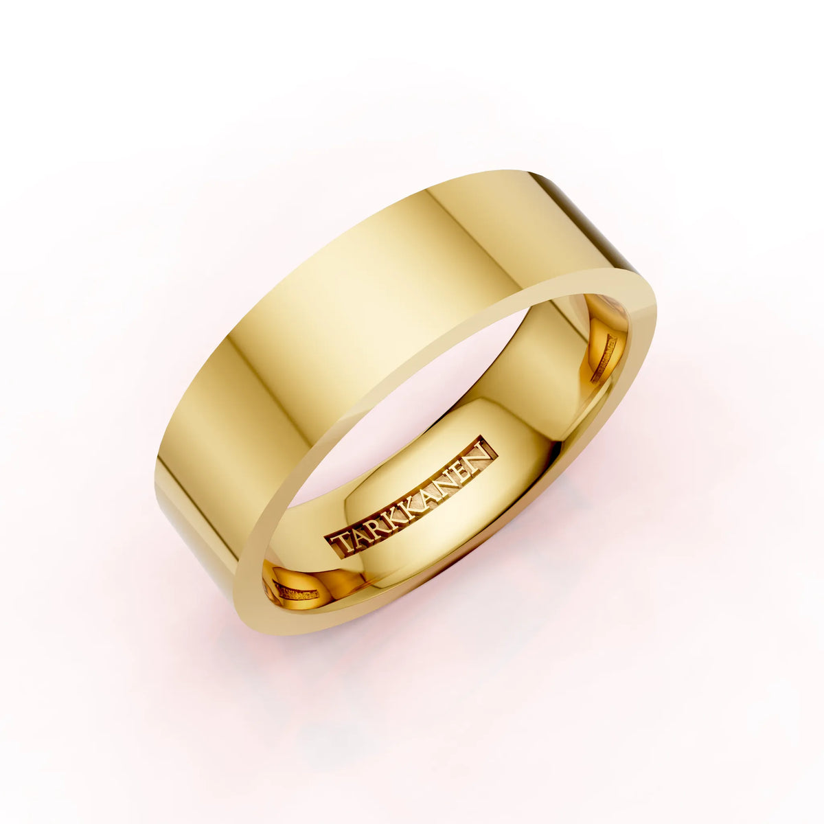 Keltakulta flakka miesten sormus