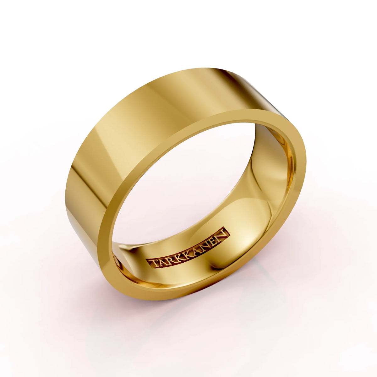 Keltakulta flakka miesten sormus