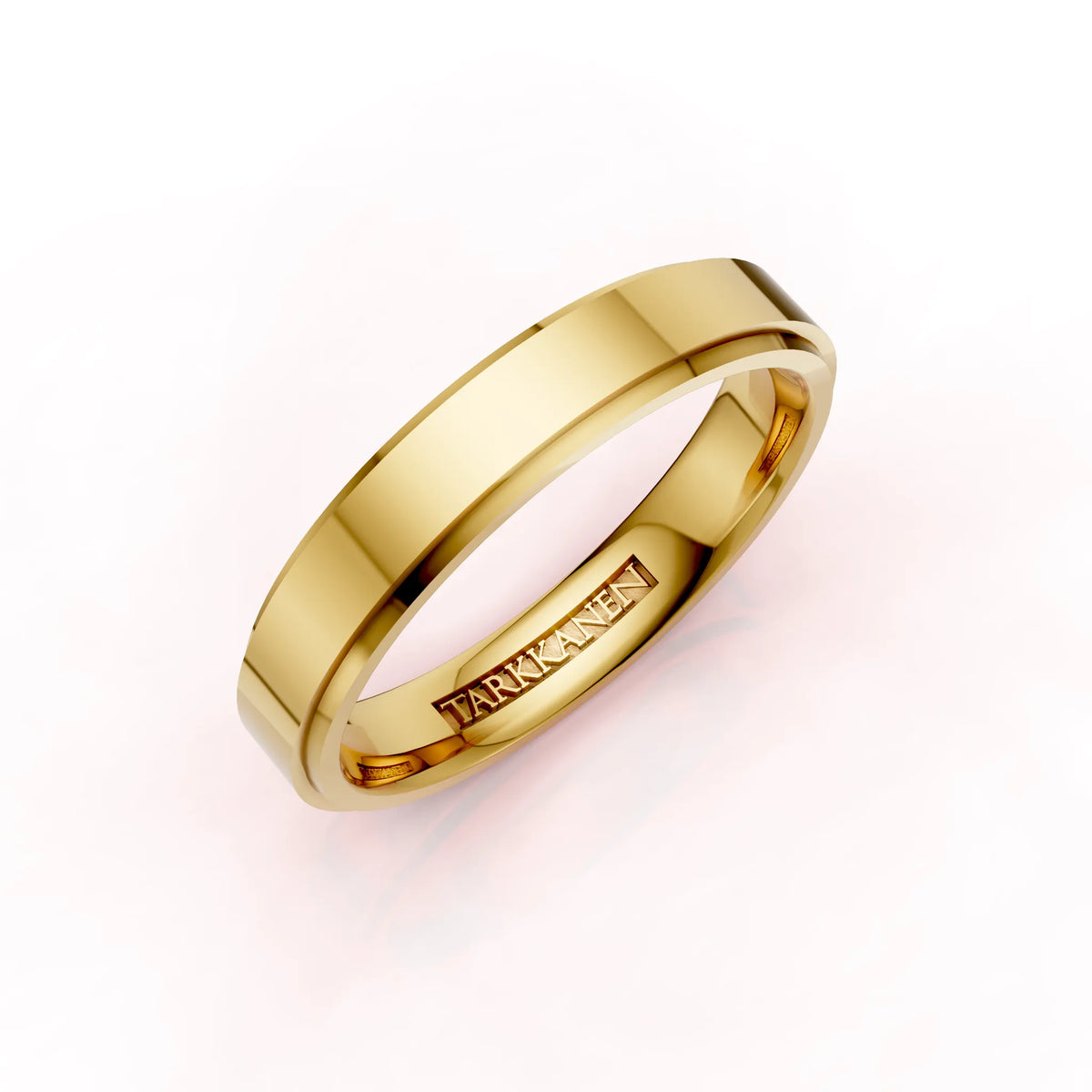 Keltakulta Edge miesten sormus