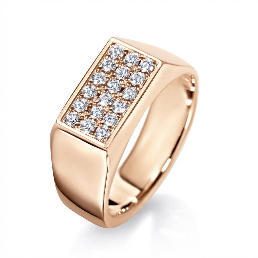 Pavé stud ring 0.36 ct