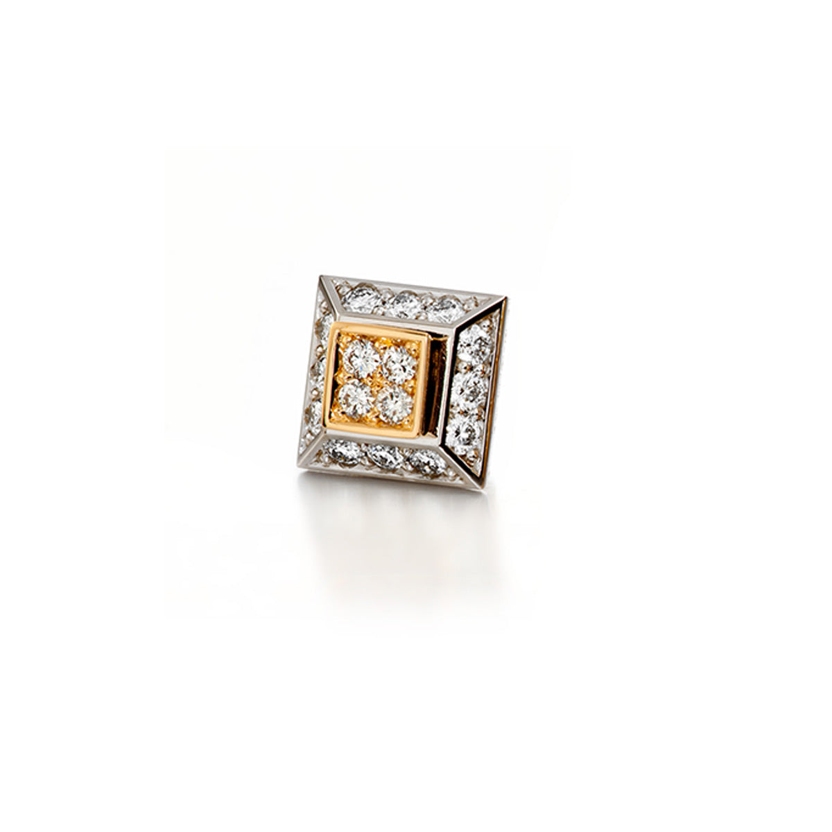 Tunteiden vuori -sarjan timanttikorvakoru, kelta- ja valkokultaa, 0,64 ct