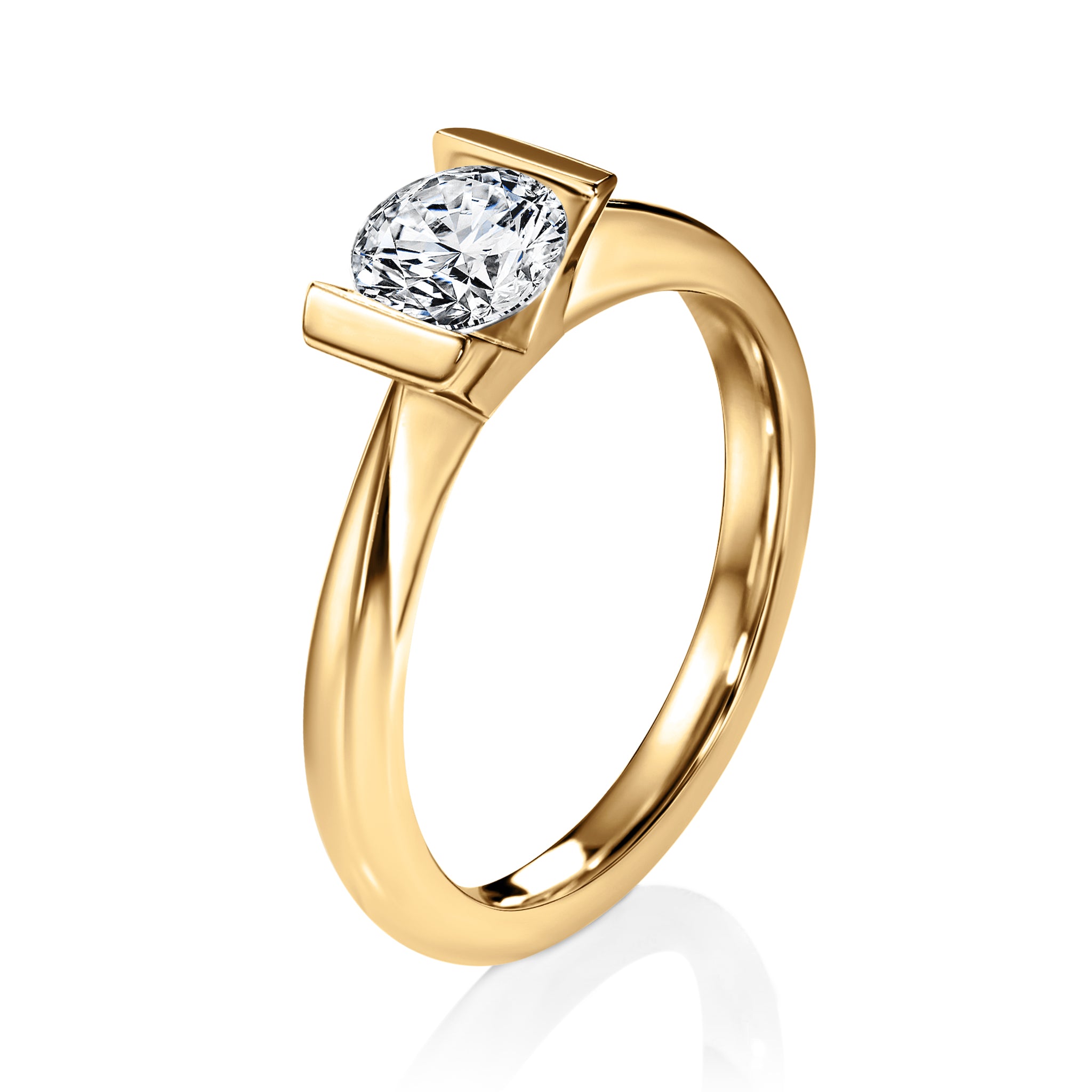 Tarkkasen Tunteiden vuori timanttosormus 0,5 ct timantilla ja 18 K keltakultaa