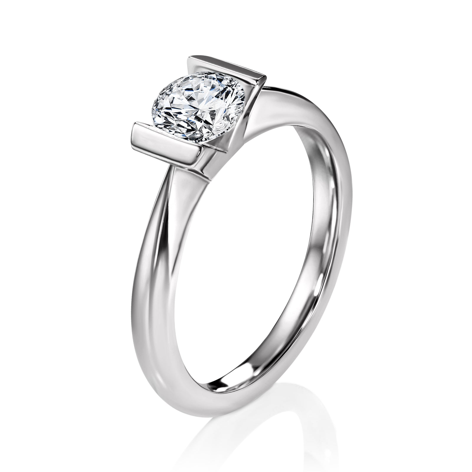 Tarkkasen Tunteiden vuori timanttosormus 0,5 ct timantilla ja 18 K valkokultaa