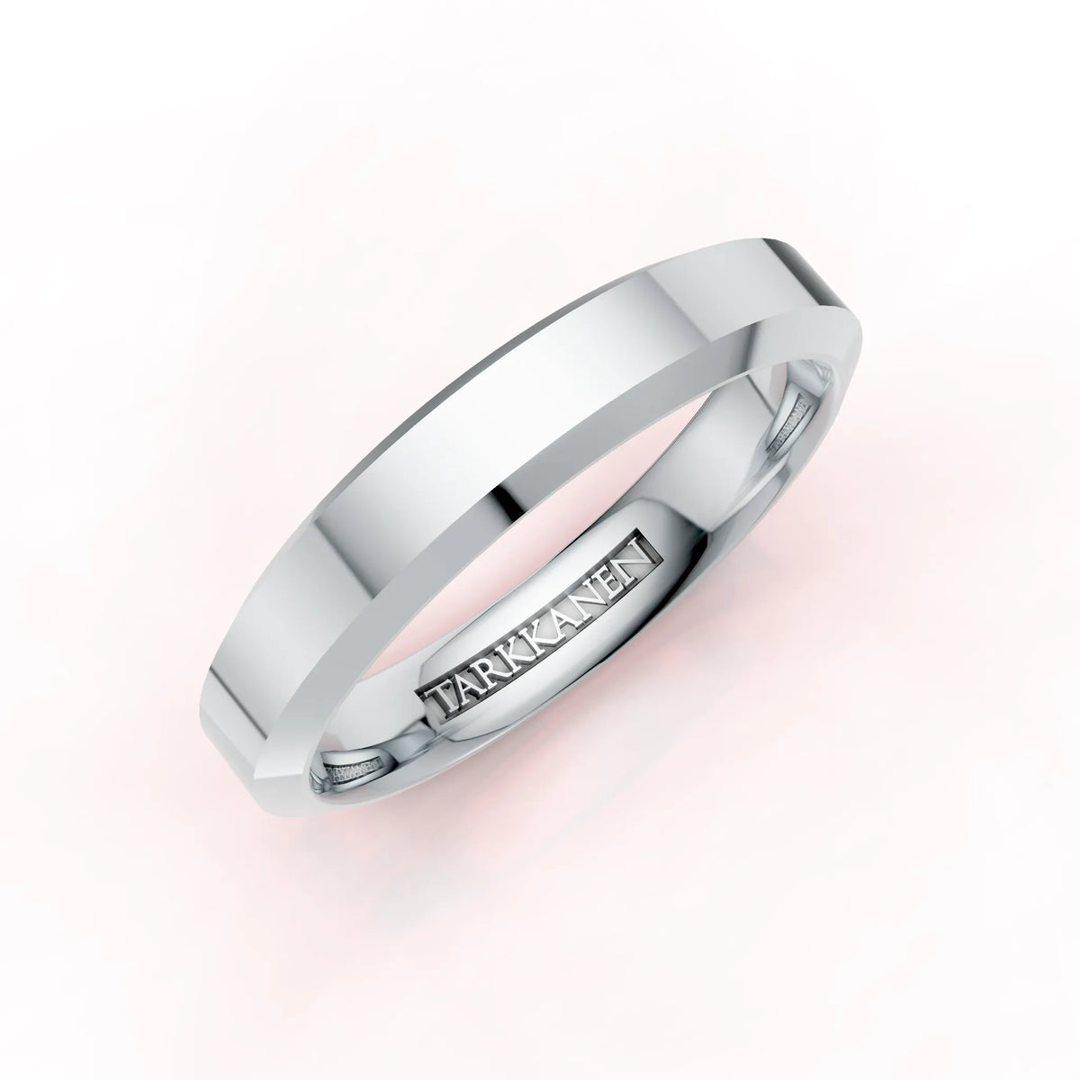 Valkokulta tai platina fasetti sormus