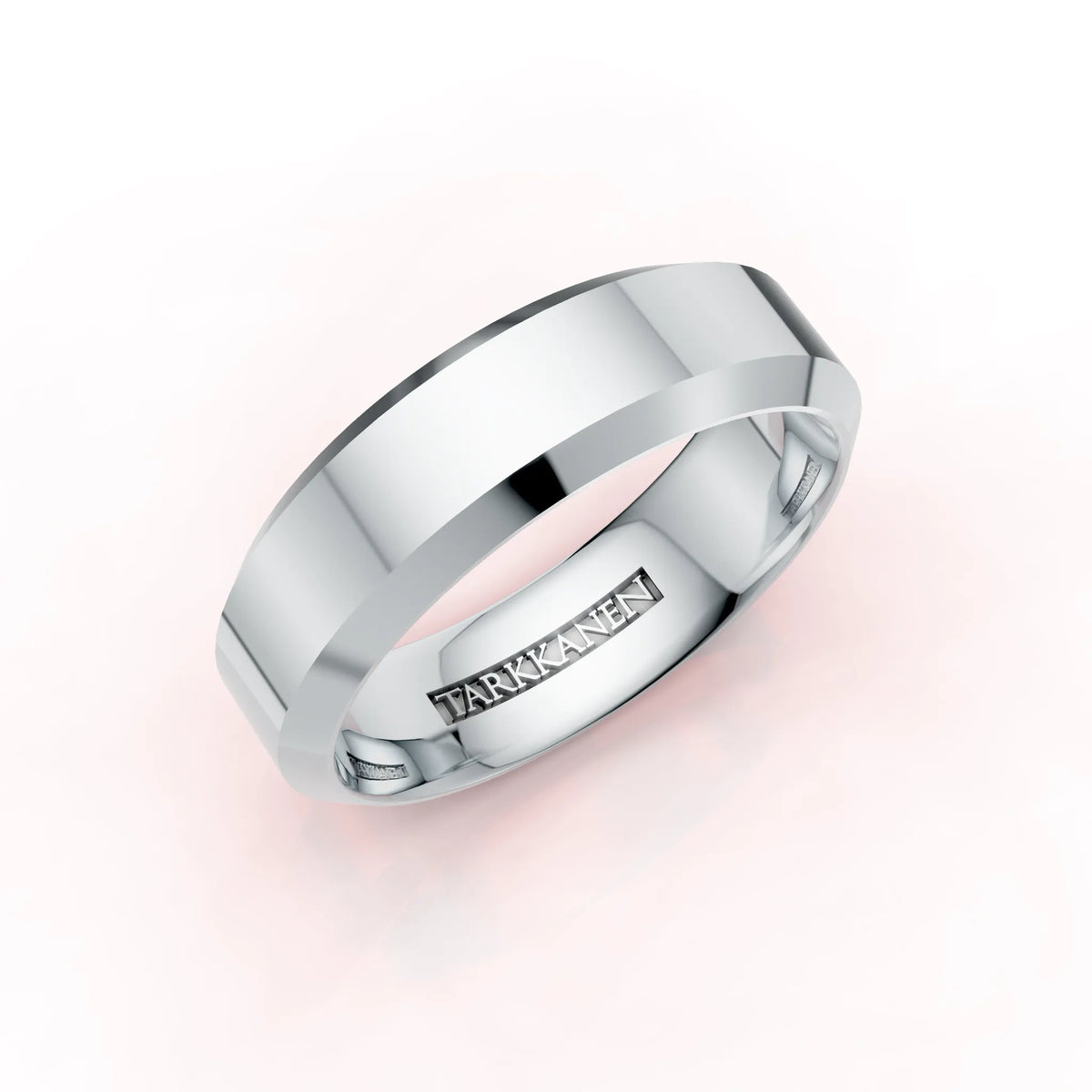 Valkokulta tai platina fasetti sormus