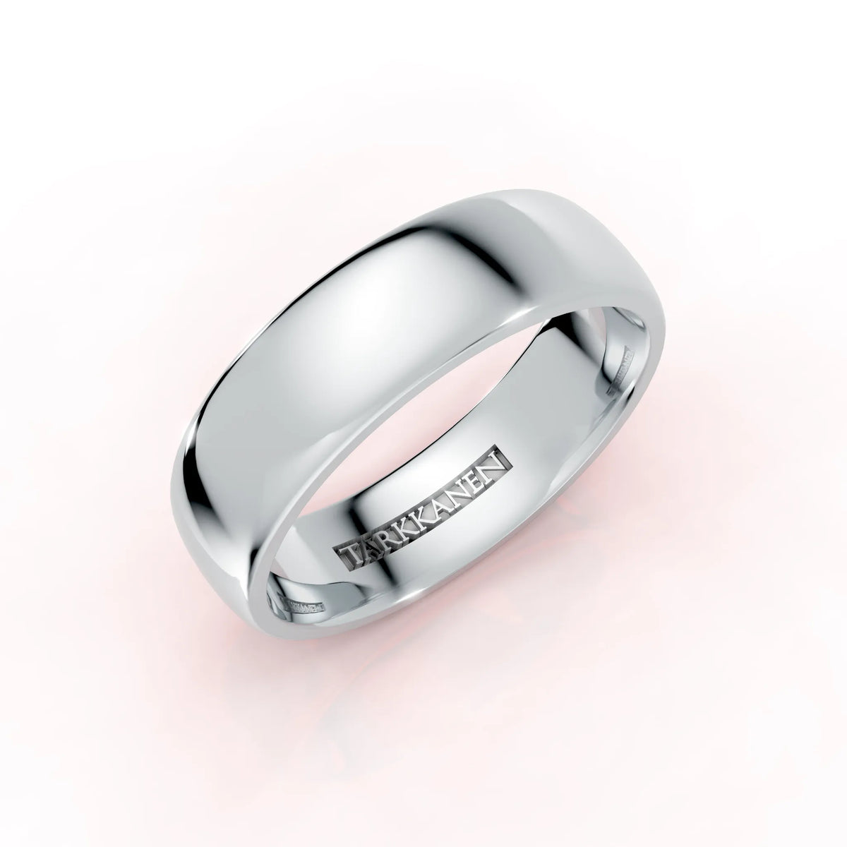 Valkokulta tai platina puolipyöreä sormus