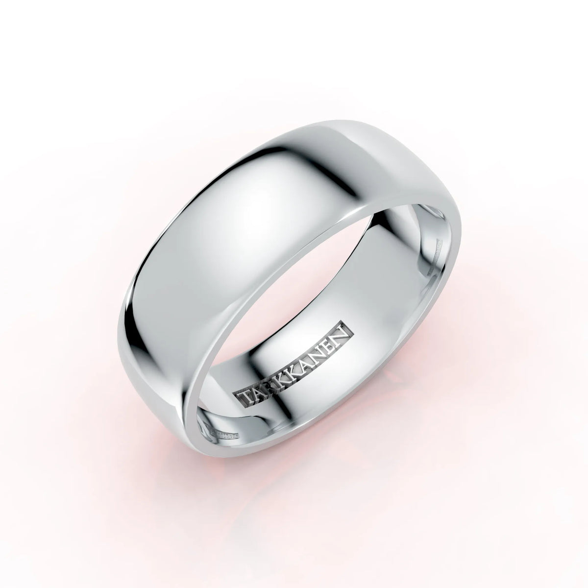 Valkokulta tai platina puolipyöreä sormus