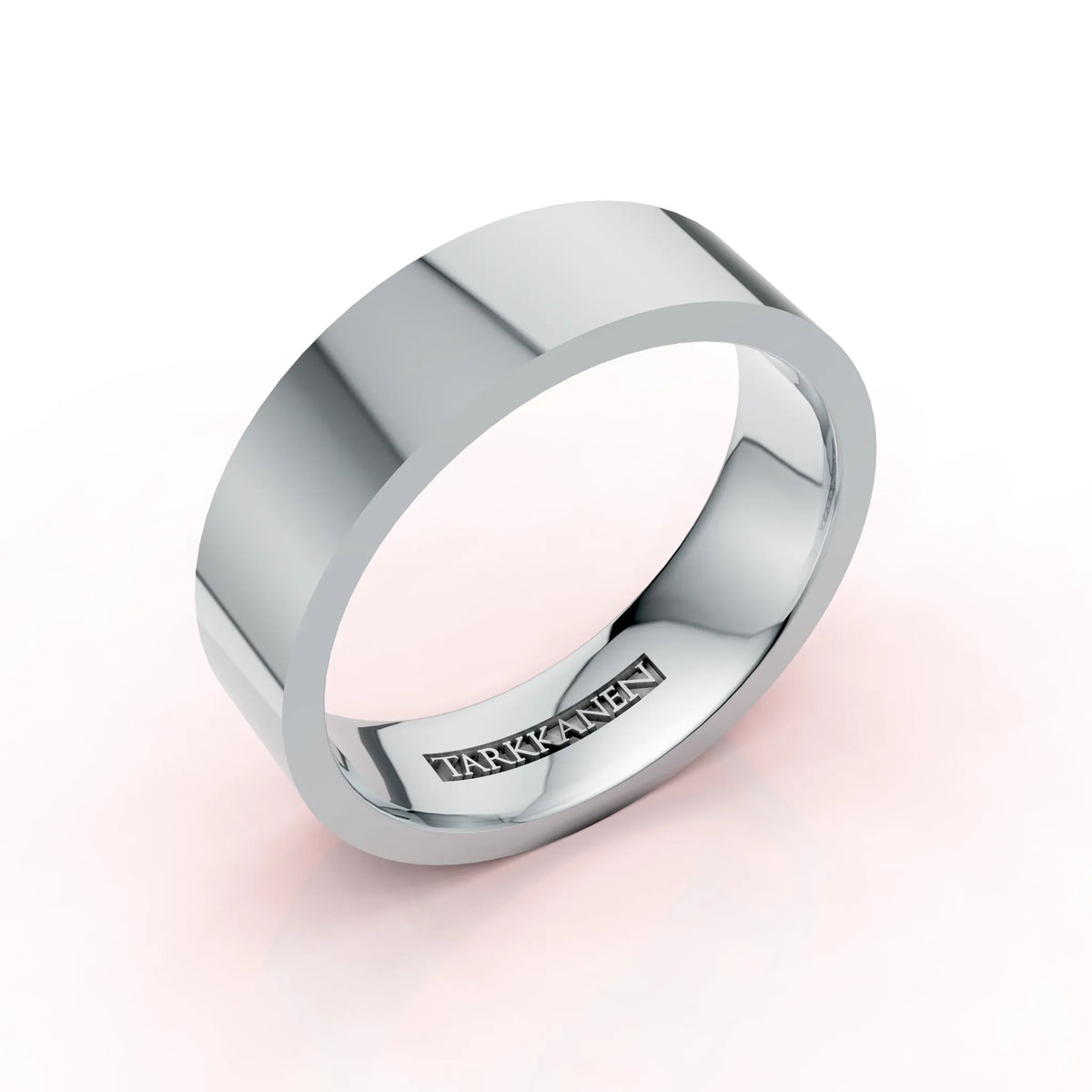 Valkokulta tai platina flakka miesten sormus