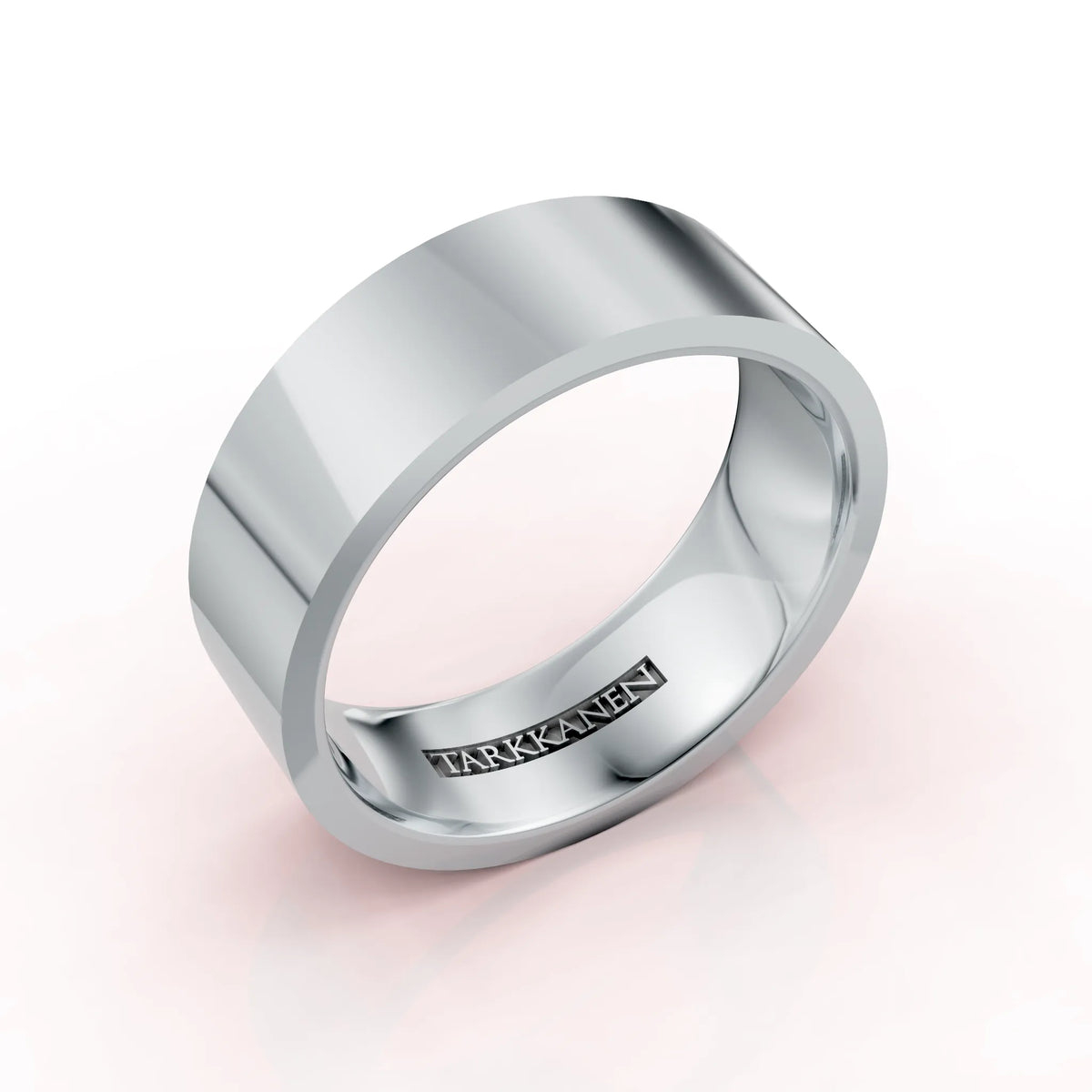 Valkokulta tai platina flakka miesten sormus