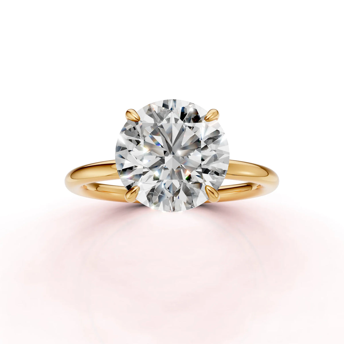 Keltakultainen Briljantti Timanttisormus