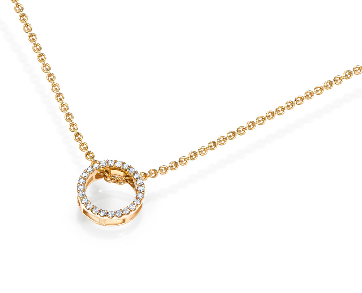 A wonderful circular diamond pendant